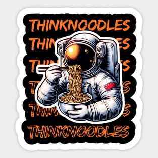 Thinknoodles Astronaut Eating Noodles Sticker